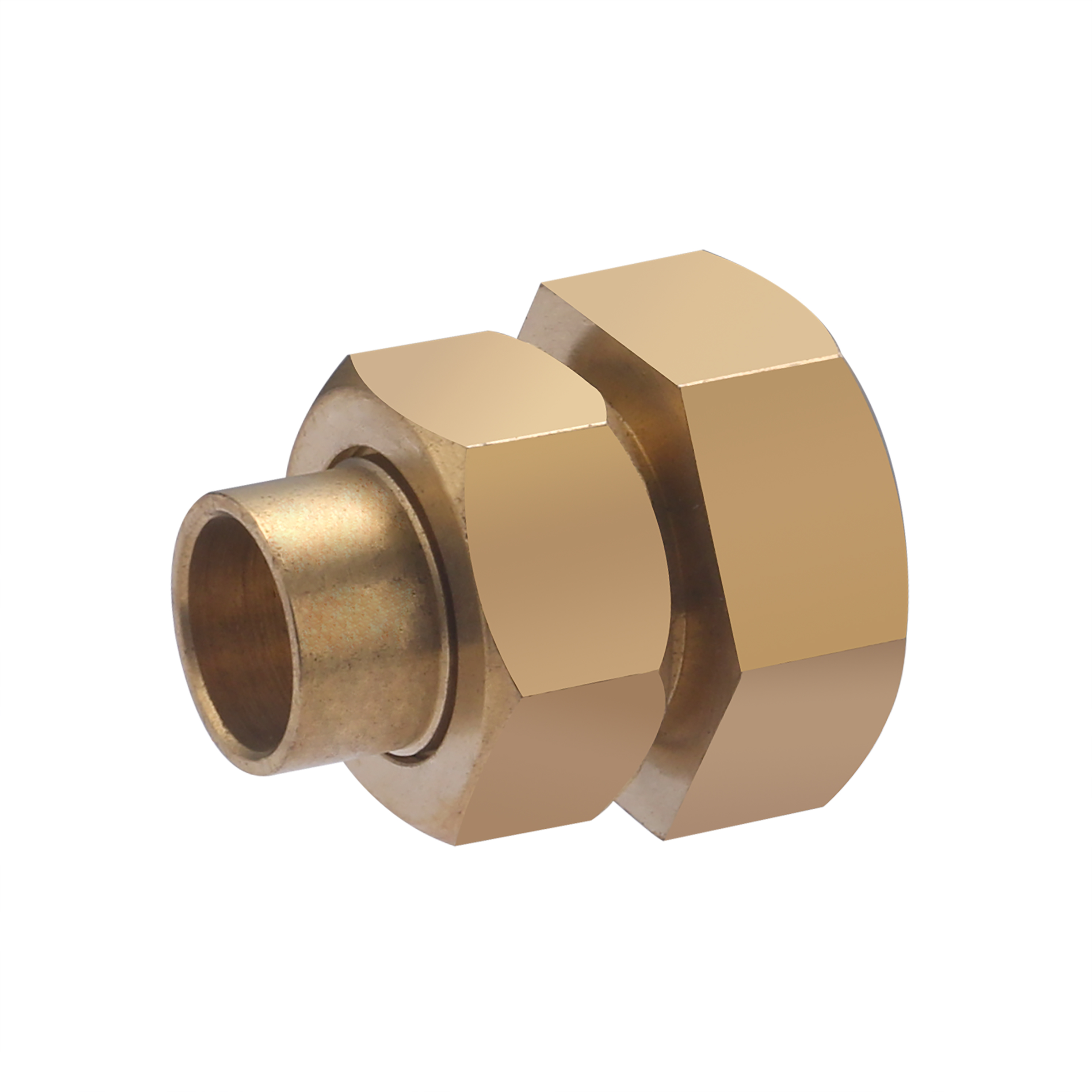 Conector de latón esférico para soldar ø14 - hembra roscada 3/4