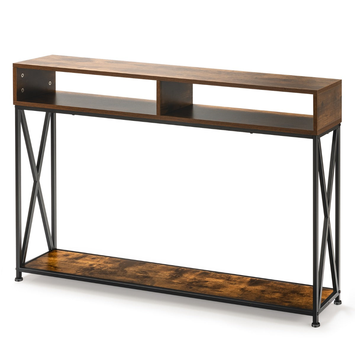 Consola industrial estrecha 120 x 23 x 79 cm