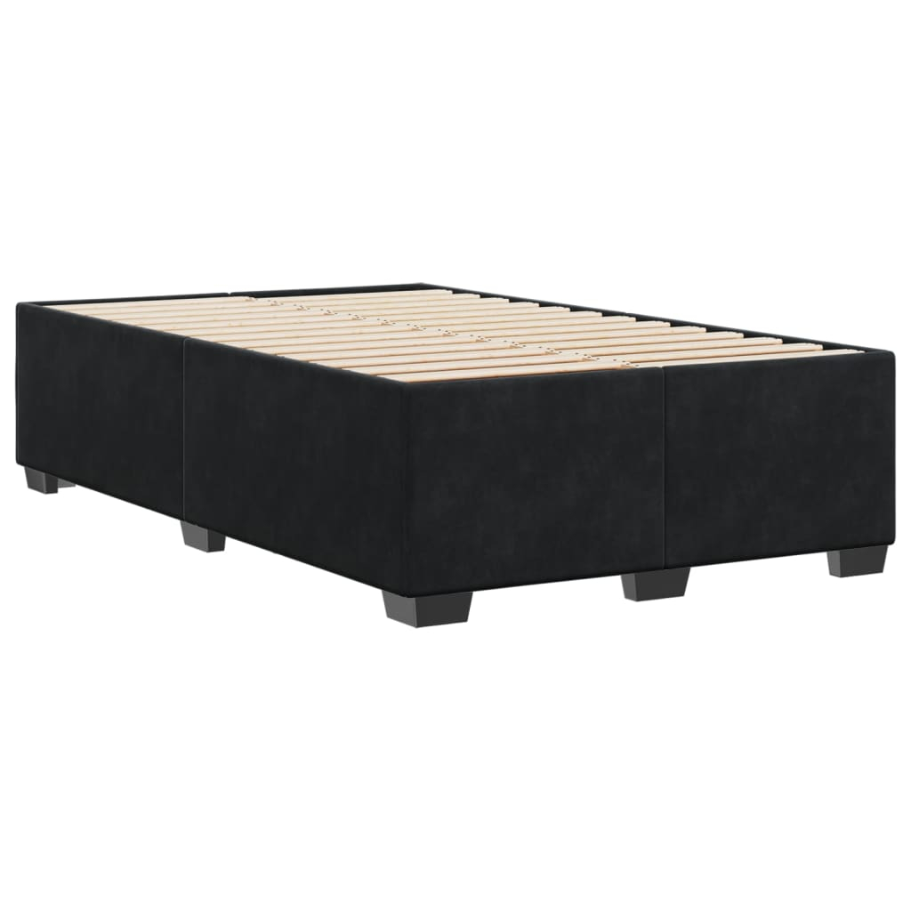 vidaXL estructura de cama sin colchón terciopelo negro 120x200 cm