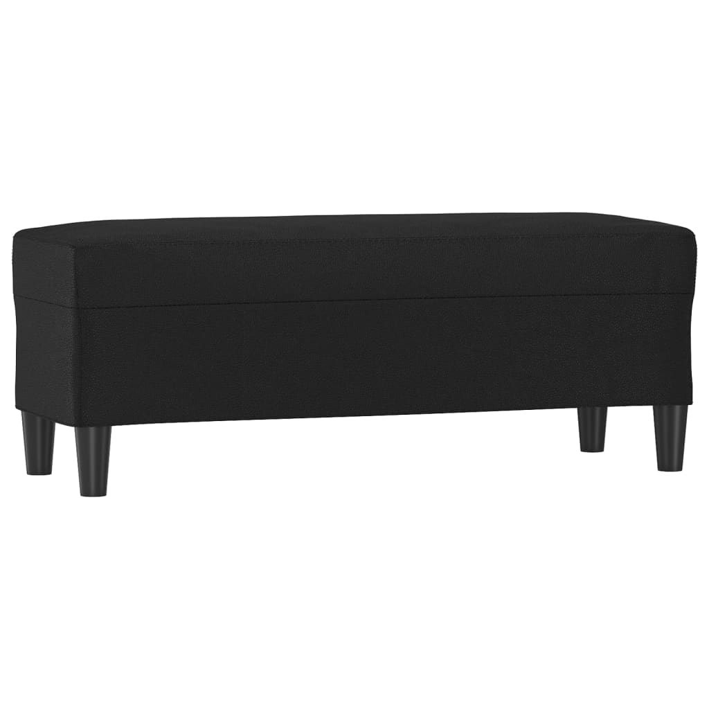 Banco/banco sintético negro 100 x 35 x 41 cm
