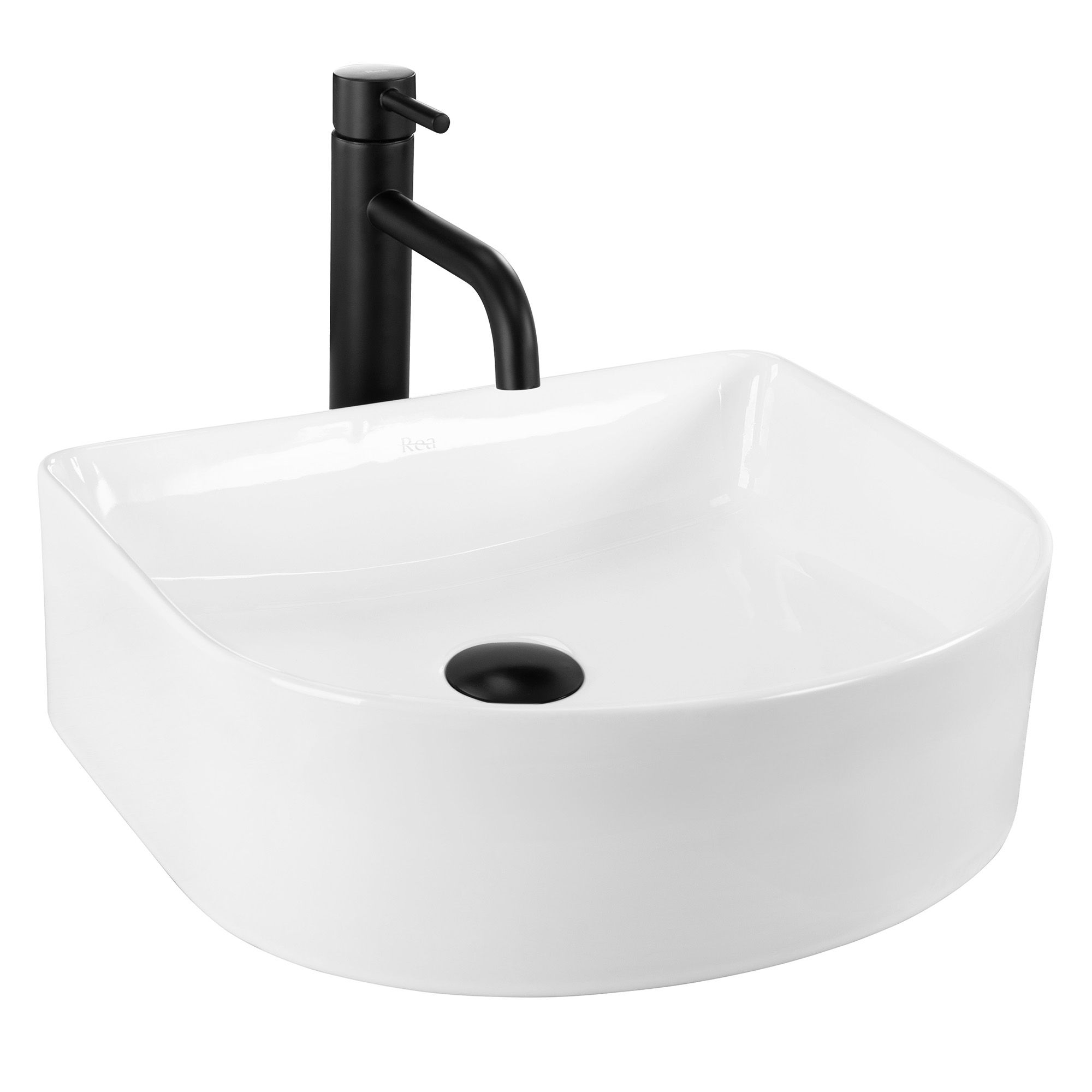 Rea lavabo sobre encimera clara, 40x35x13 cm