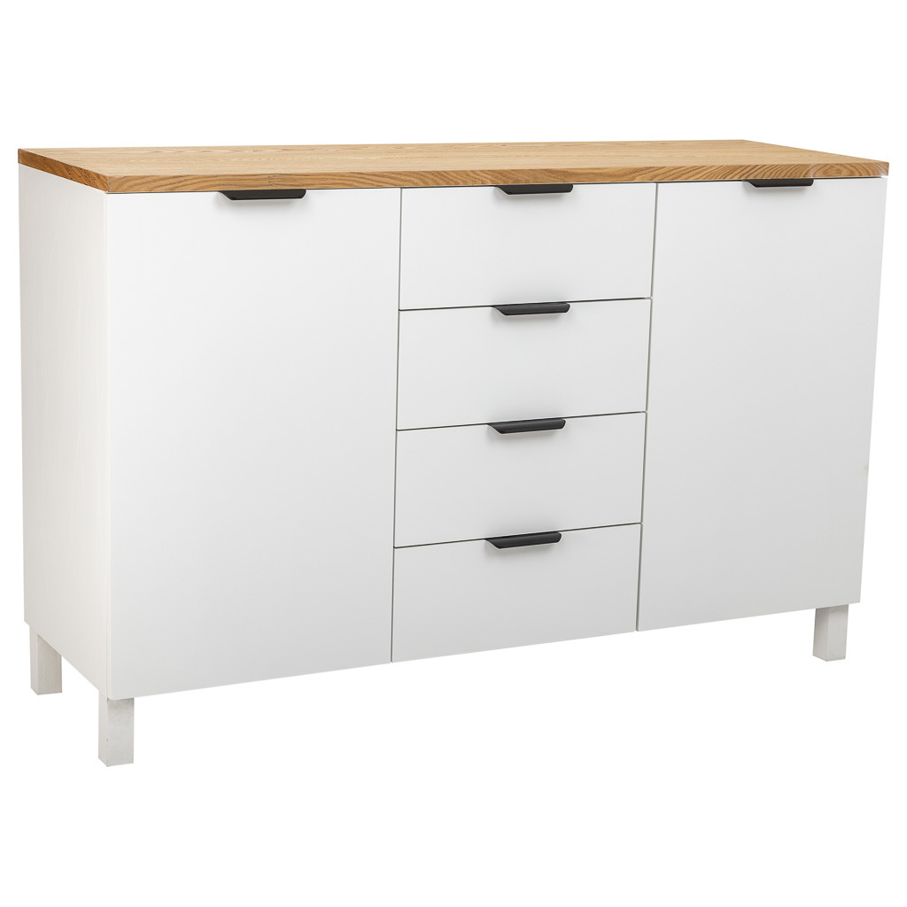 Aparador de madera blanco, medidas 40x124x80cm