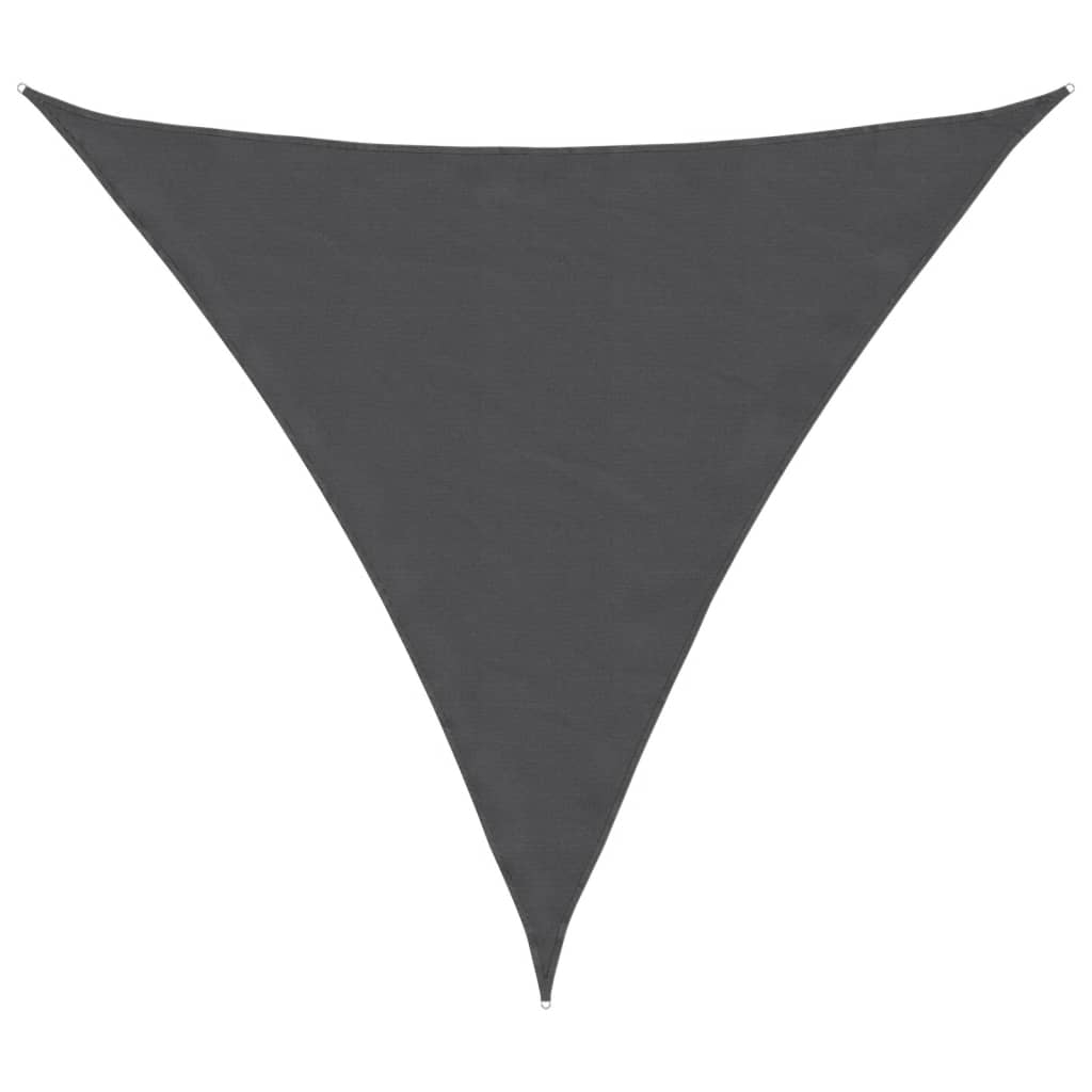 vidaXL toldo de vela triangular tela oxford gris antracita 3x3x3 m