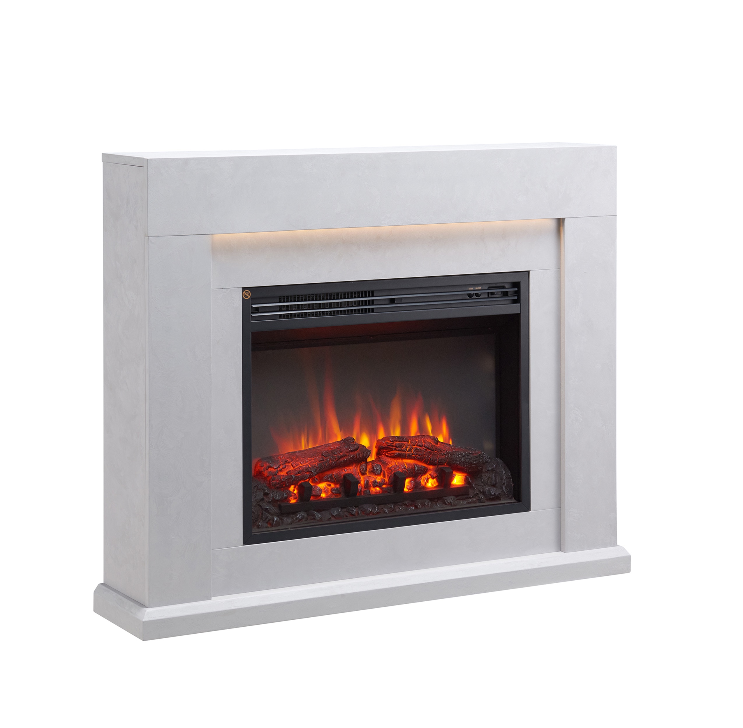 Chimenea eléctrica BALDERIA Apollon - de pie, 2000W - aspecto hormigón