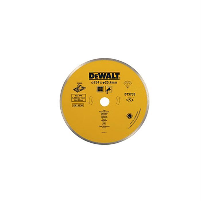 Disco de diamante - Dewalt - 250, 25.4mm - corte limpio en materiales duros