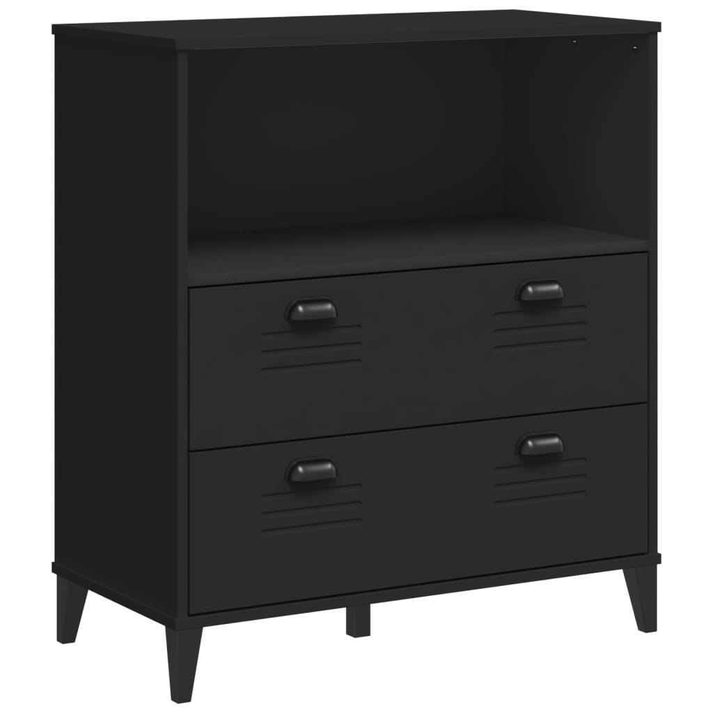 vidaXL librería viken madera de ingeniería negro 80x40x90 cm