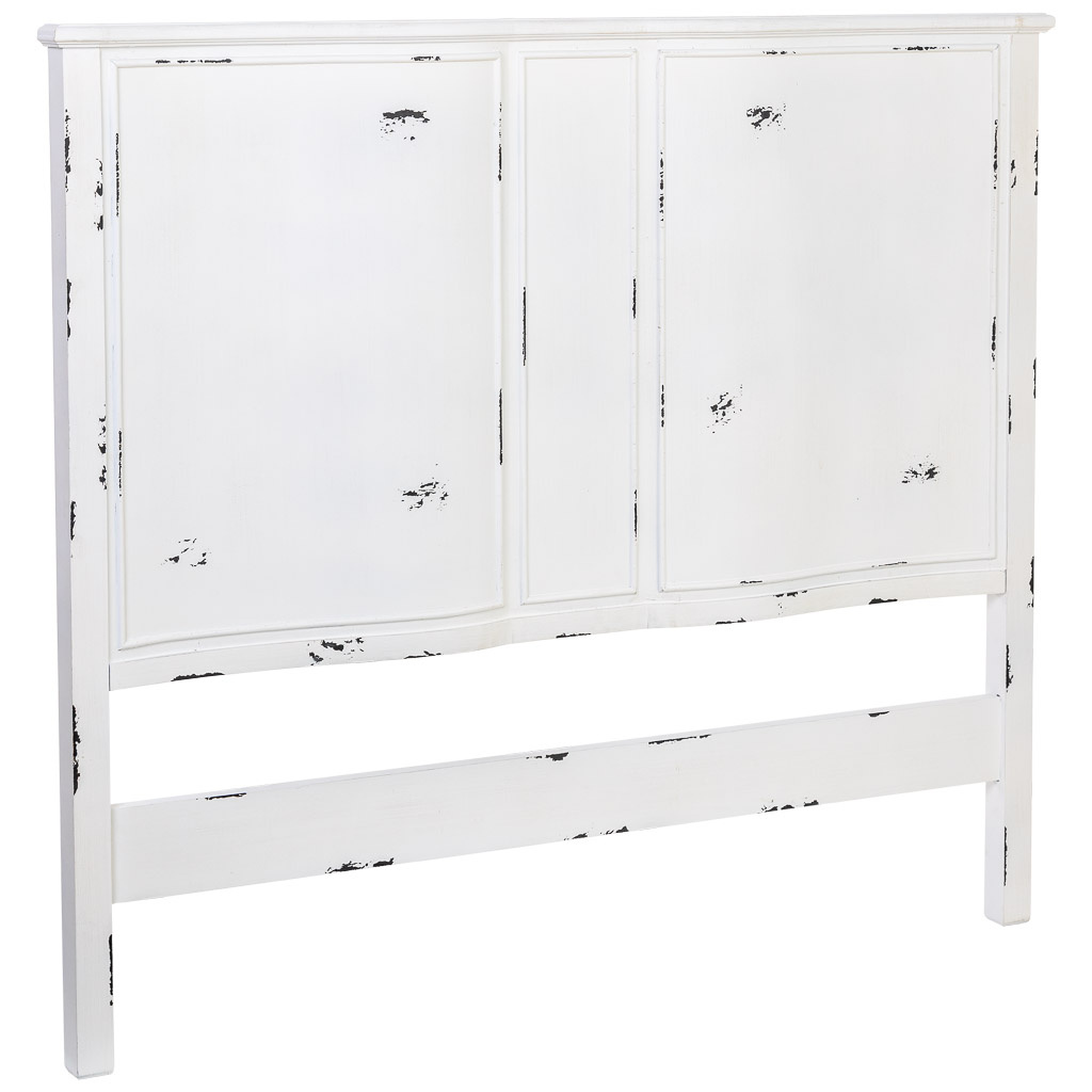 Cabezal de cama de madera blanco 150x6x130h cm