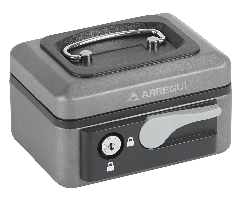 Arregui popup c9716 caja caudales con llave y pulsador, bandeja, 15 cm