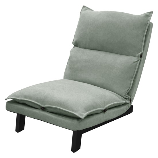 Silla de suelo reclinable gris verde sofá bajo japonés con respaldo