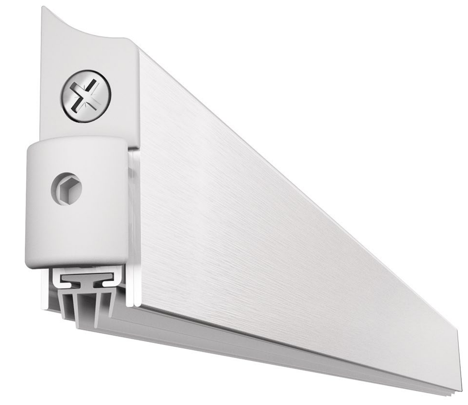 Burlete automatico sobreponer aplique 830 mm plata
