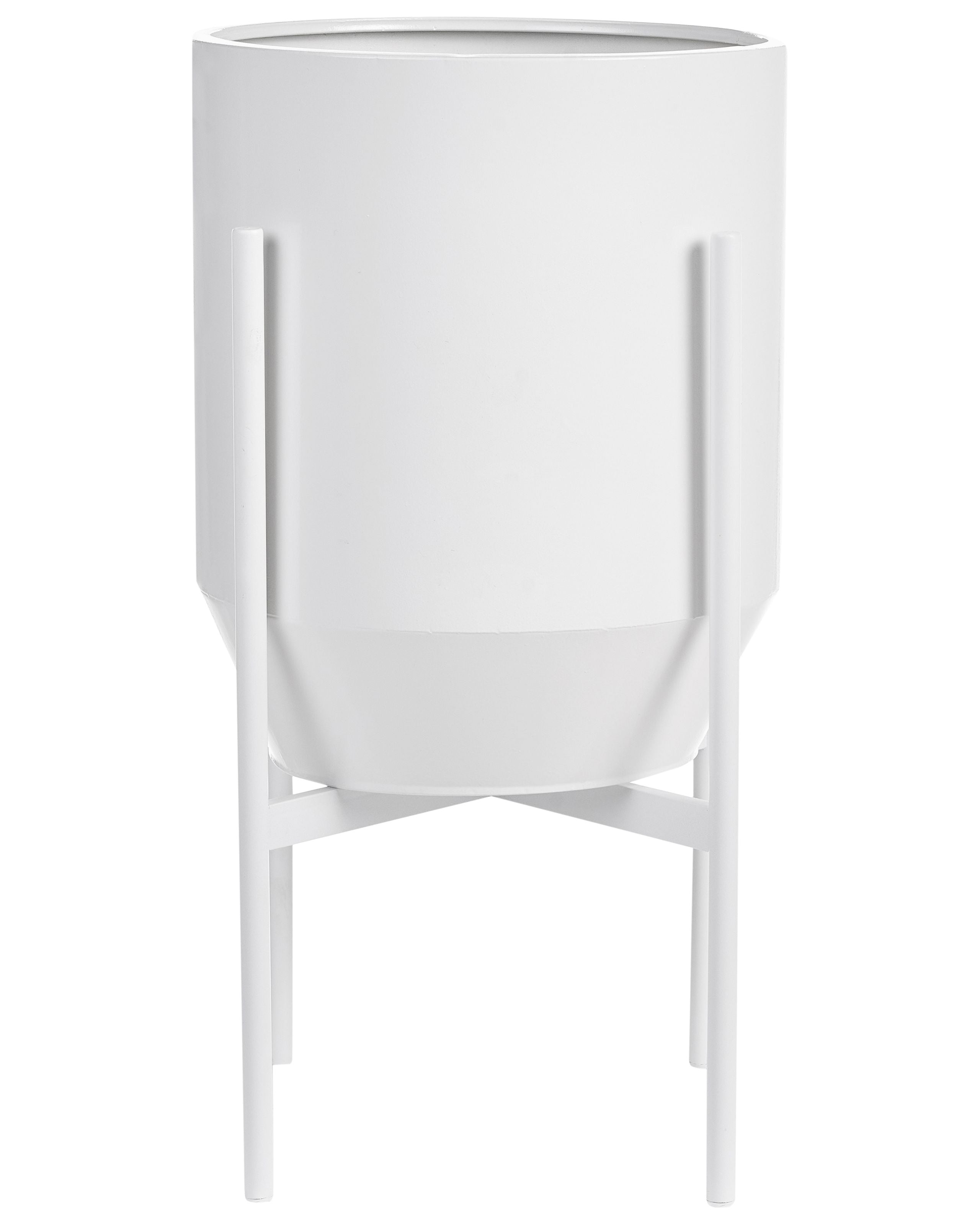 Maceta con patas hybridum 33 cm metal blanco