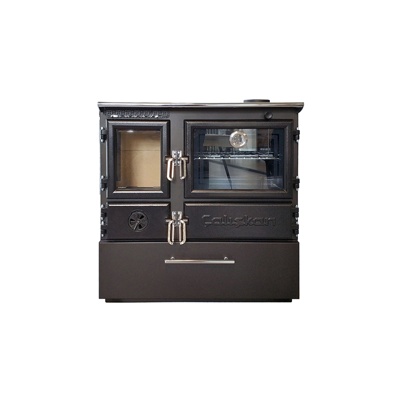 Estufa de leña independiente con horno - 3d box 214