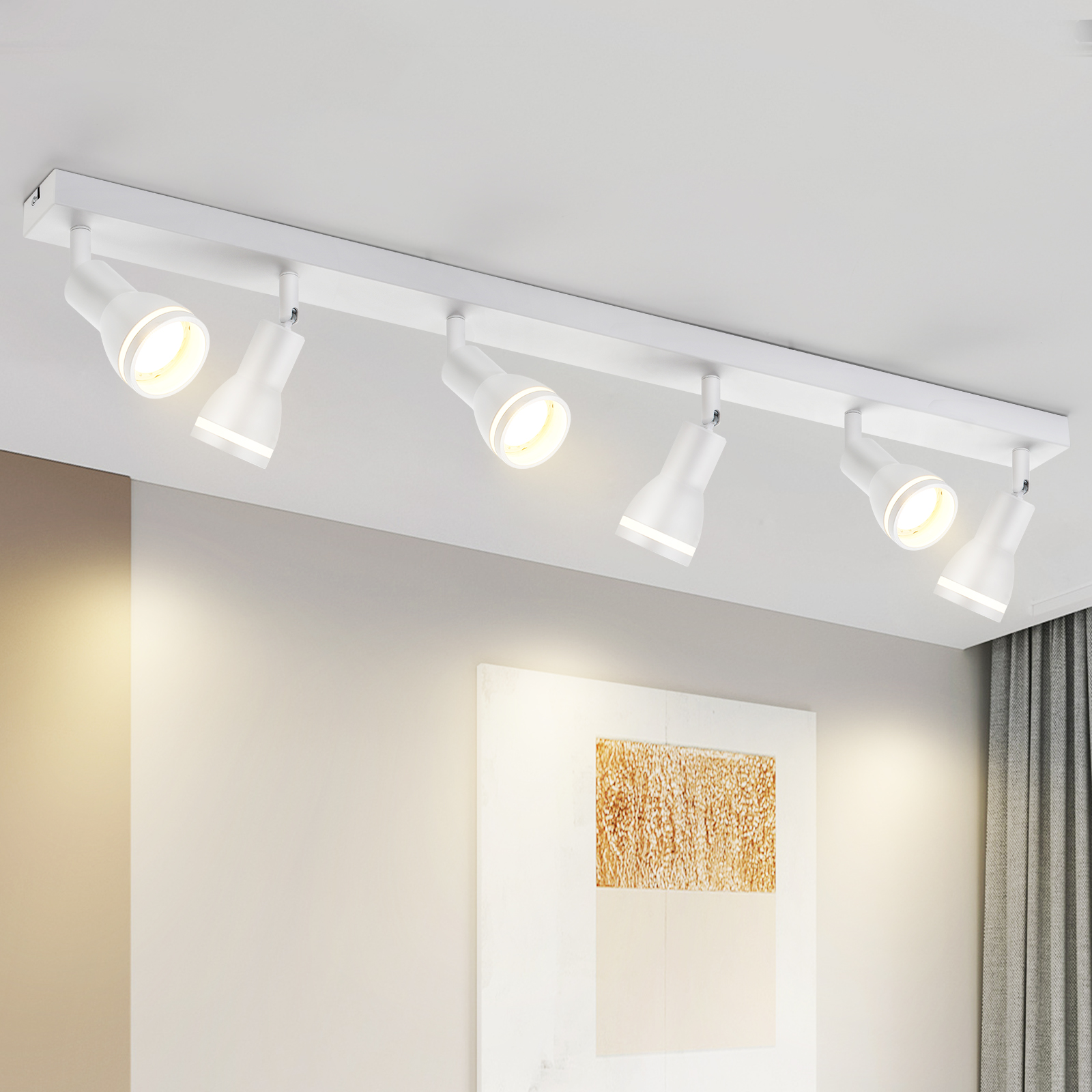 Nettlife lámpara de techo blanca gu10 83x5
