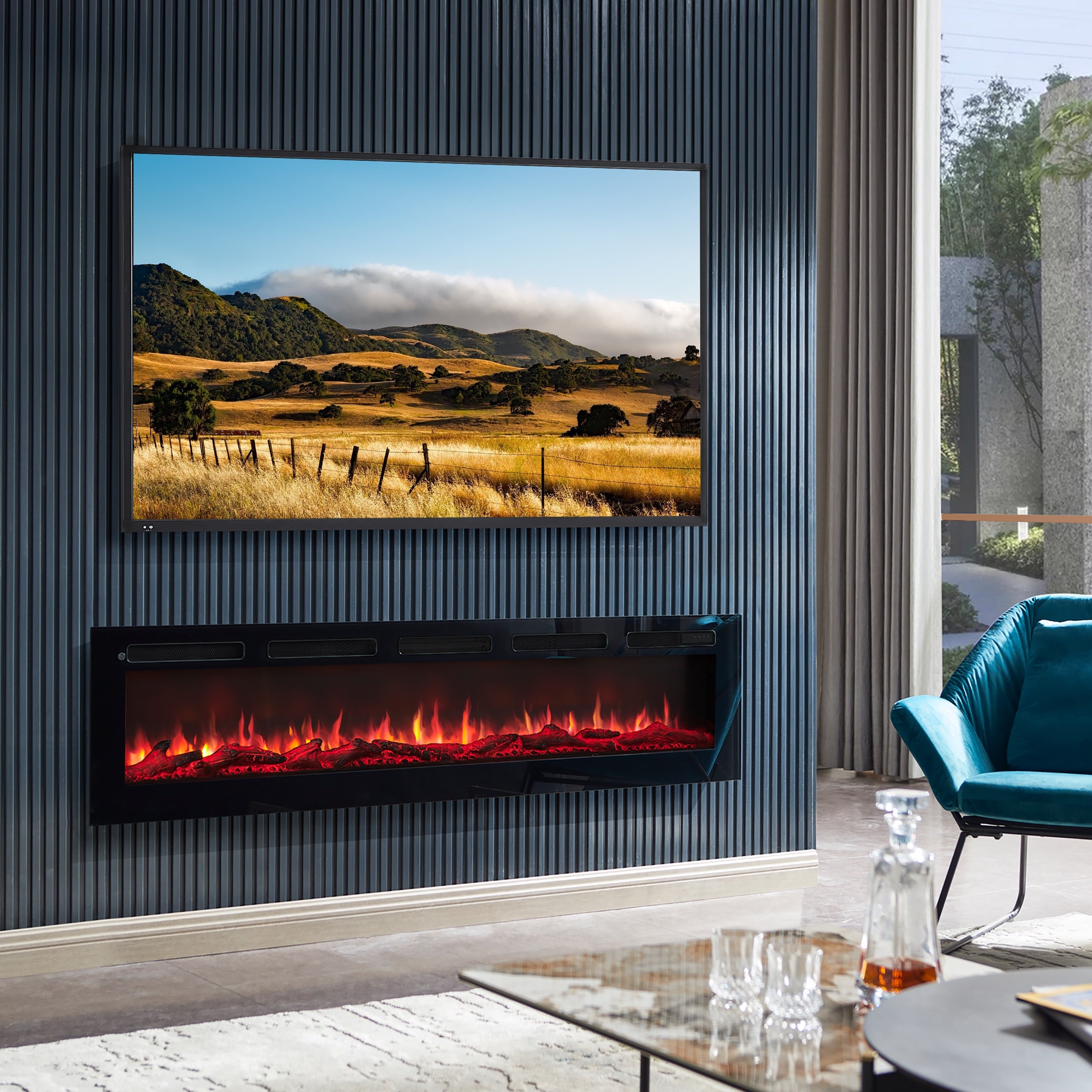 Chimenea eléctrica BALDERIA Leif 70 - 2 en 1 - negro