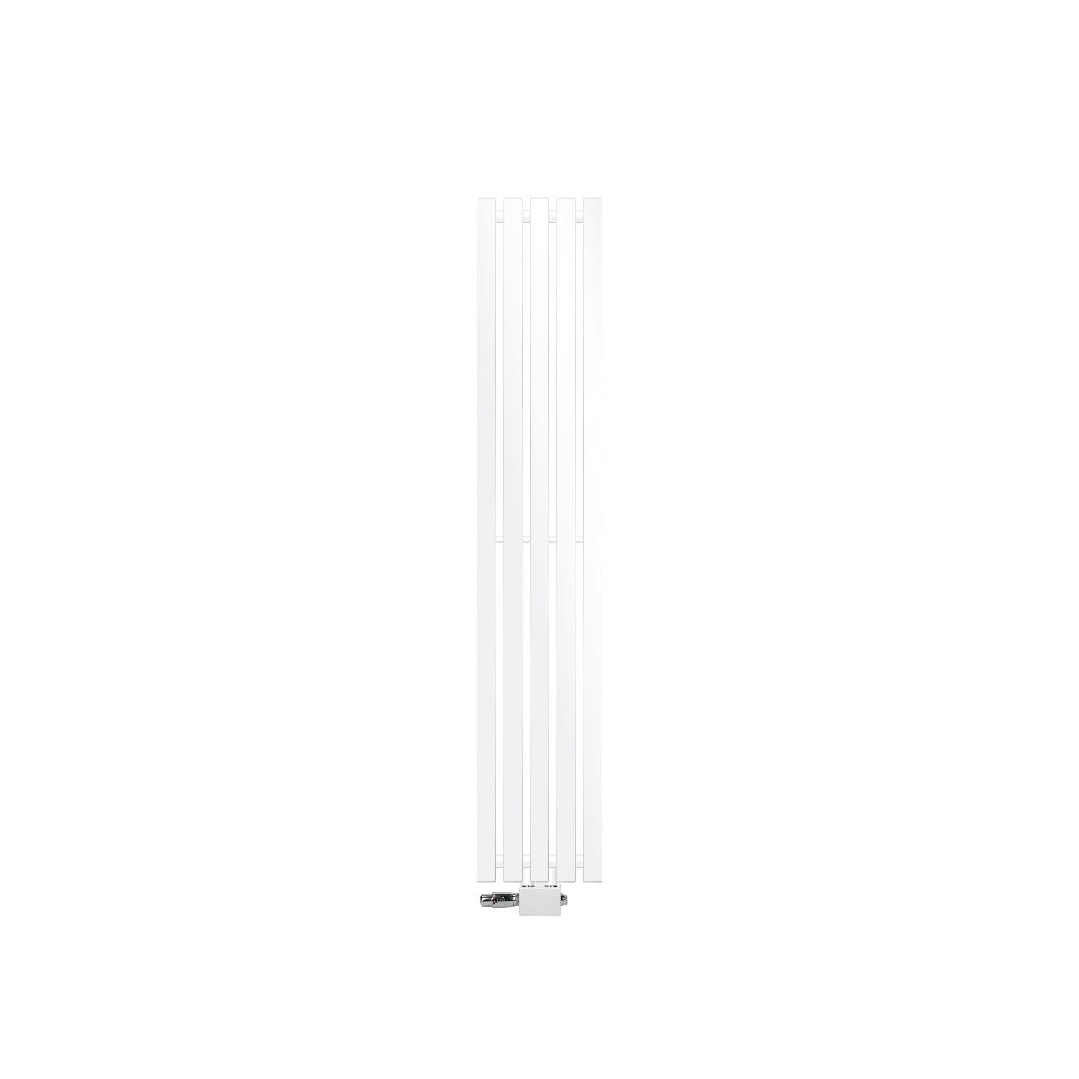Radiador de baño stella 260x1400 mm blanco con juego de conexión universal