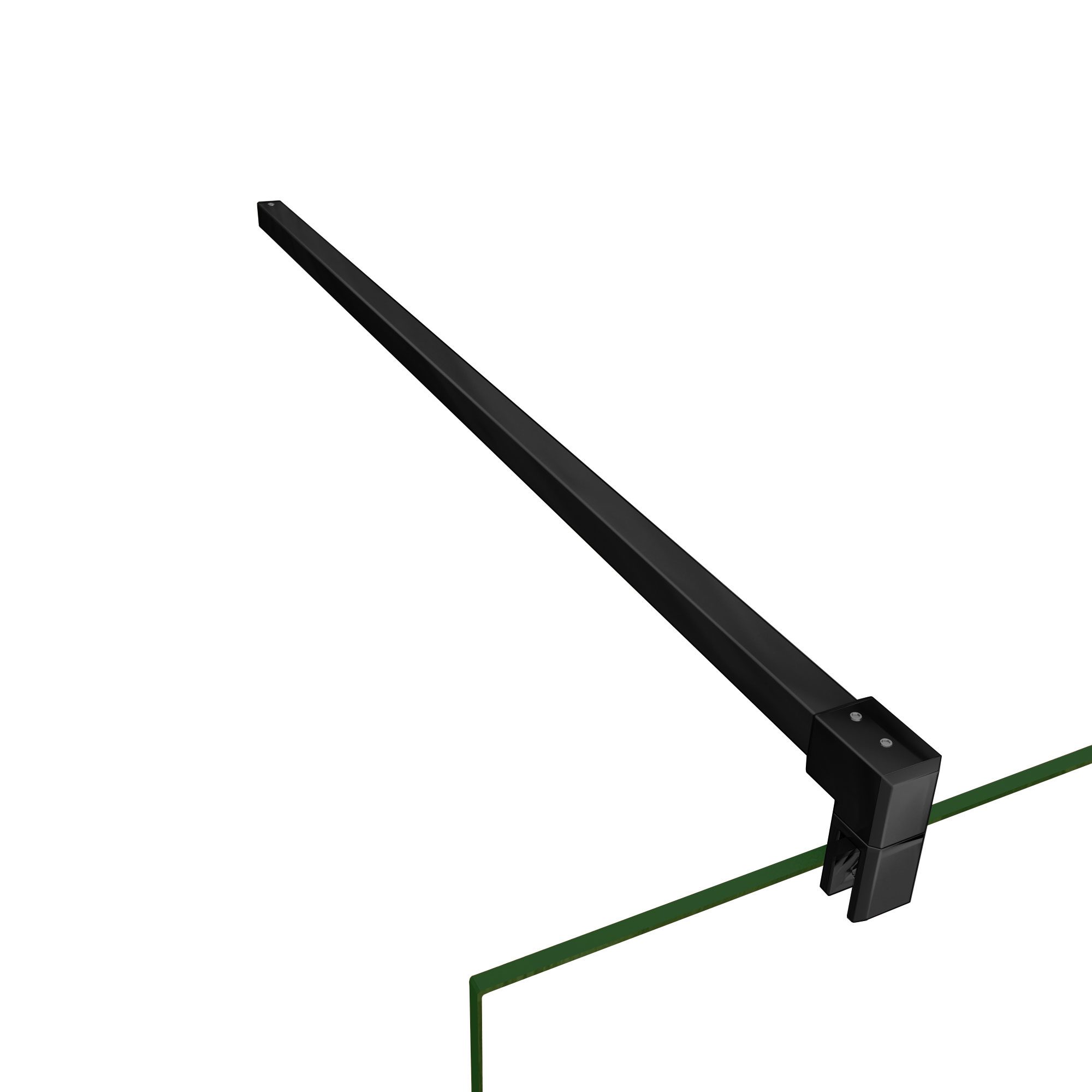 Aica barra1 negra de soporte de 90cm sujección para mamparas