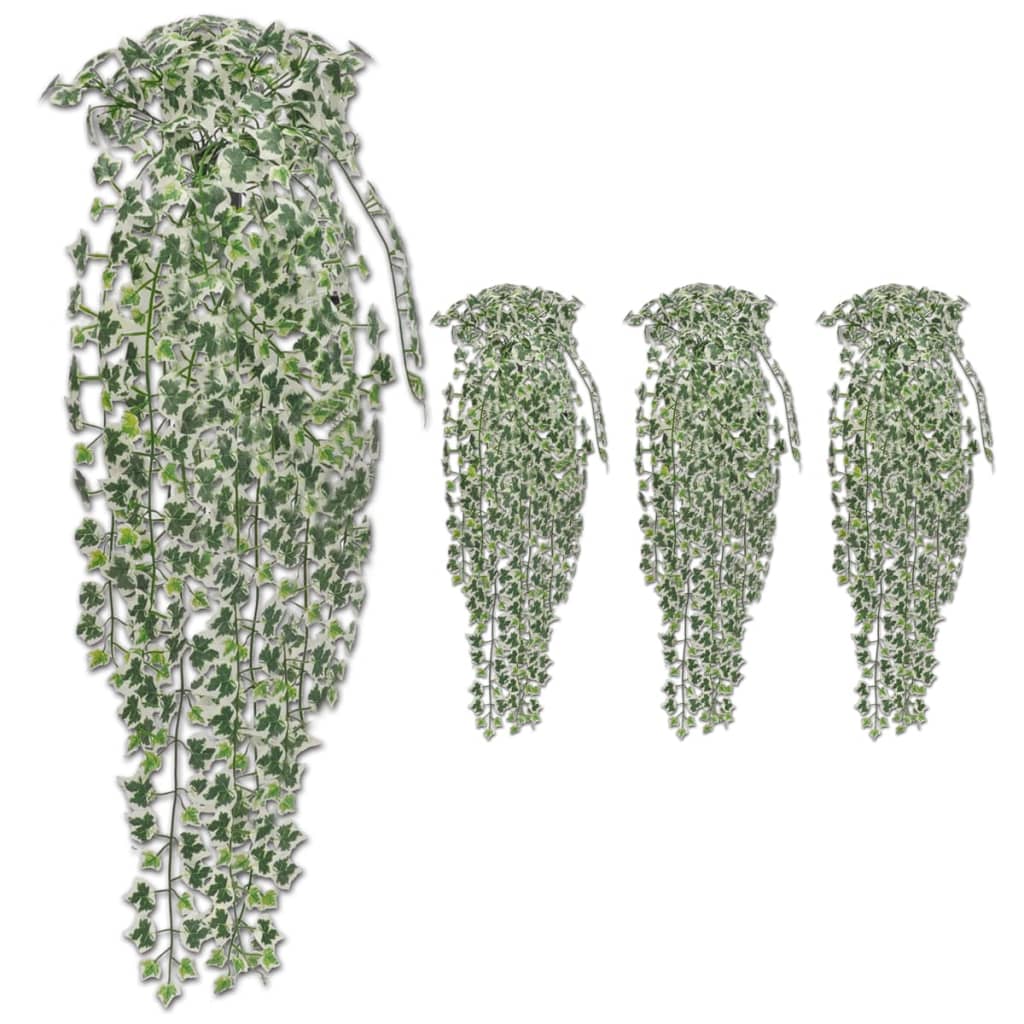 Plantas artificiales de hiedra 4 unidades multicolor 90 cm eerf2864
