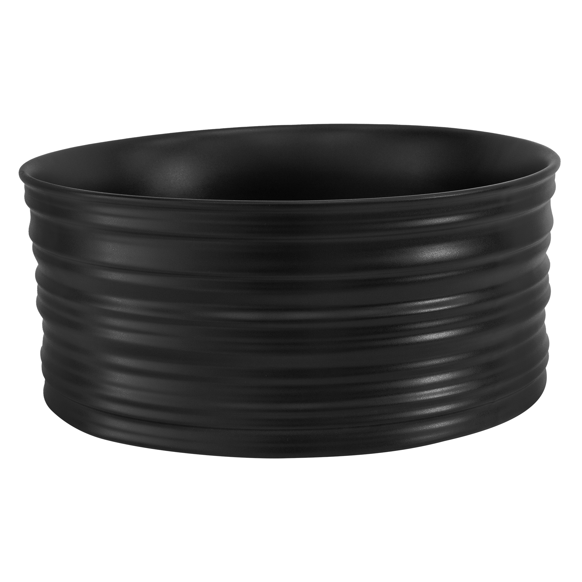 Lavabo forma redonda ø 41x18 cm ceramica negra