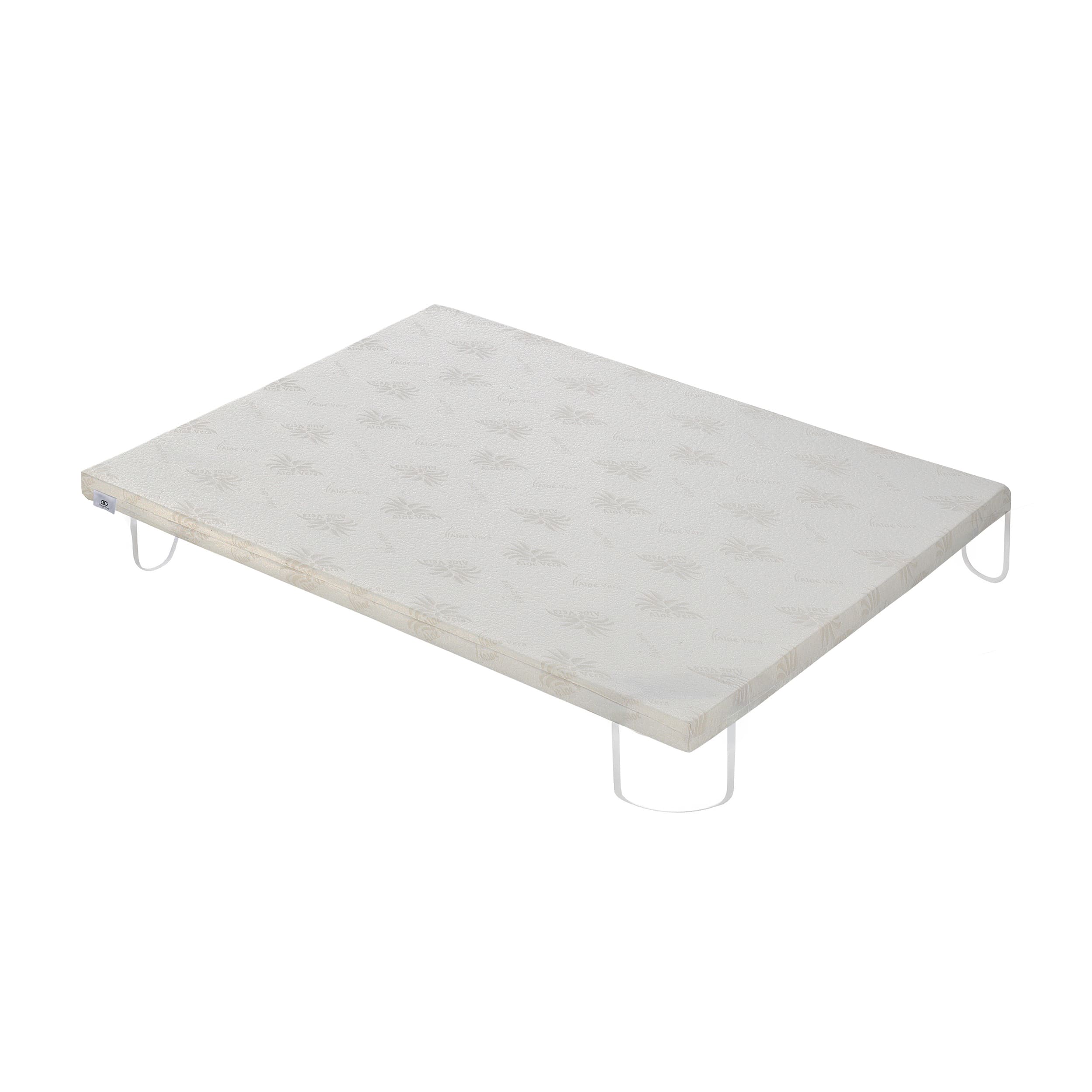 Topper viscoelástico 160x190cm - funda aloe vera - grosor 5cm - fusion home