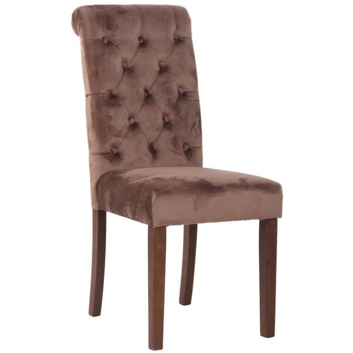 Silla vintage tapizada marrón - 1 unidad - 98 cm