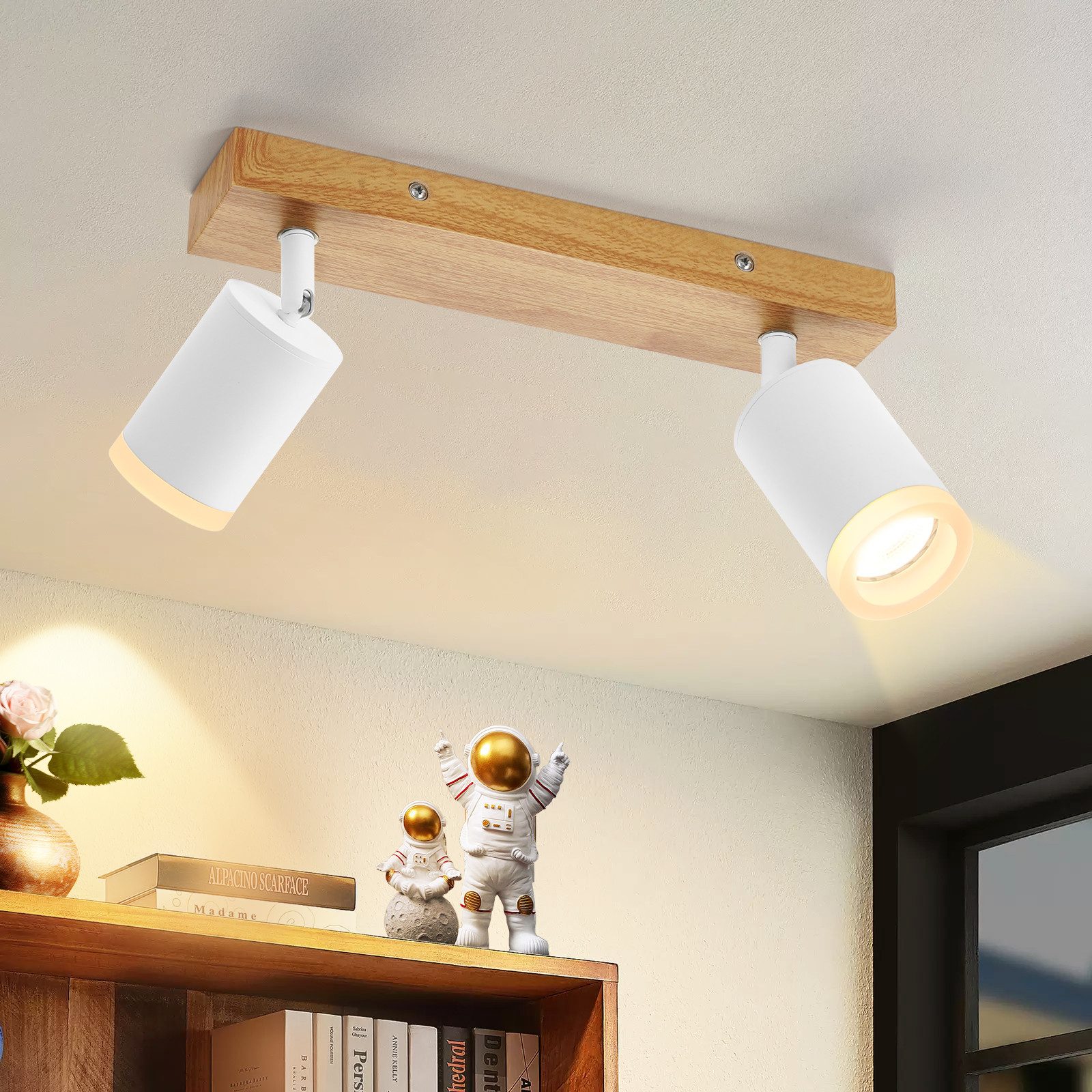 Nettlife lámpara de techo blanca gu10 28x6