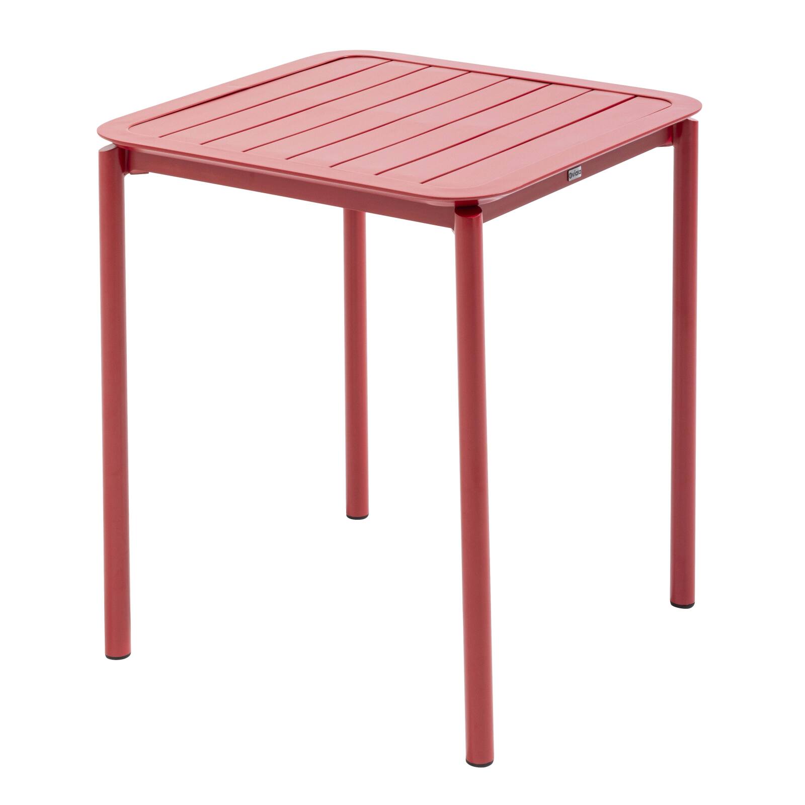 Oviala - mesa de terraza cuadrada (70x70cm) rojo oscuro