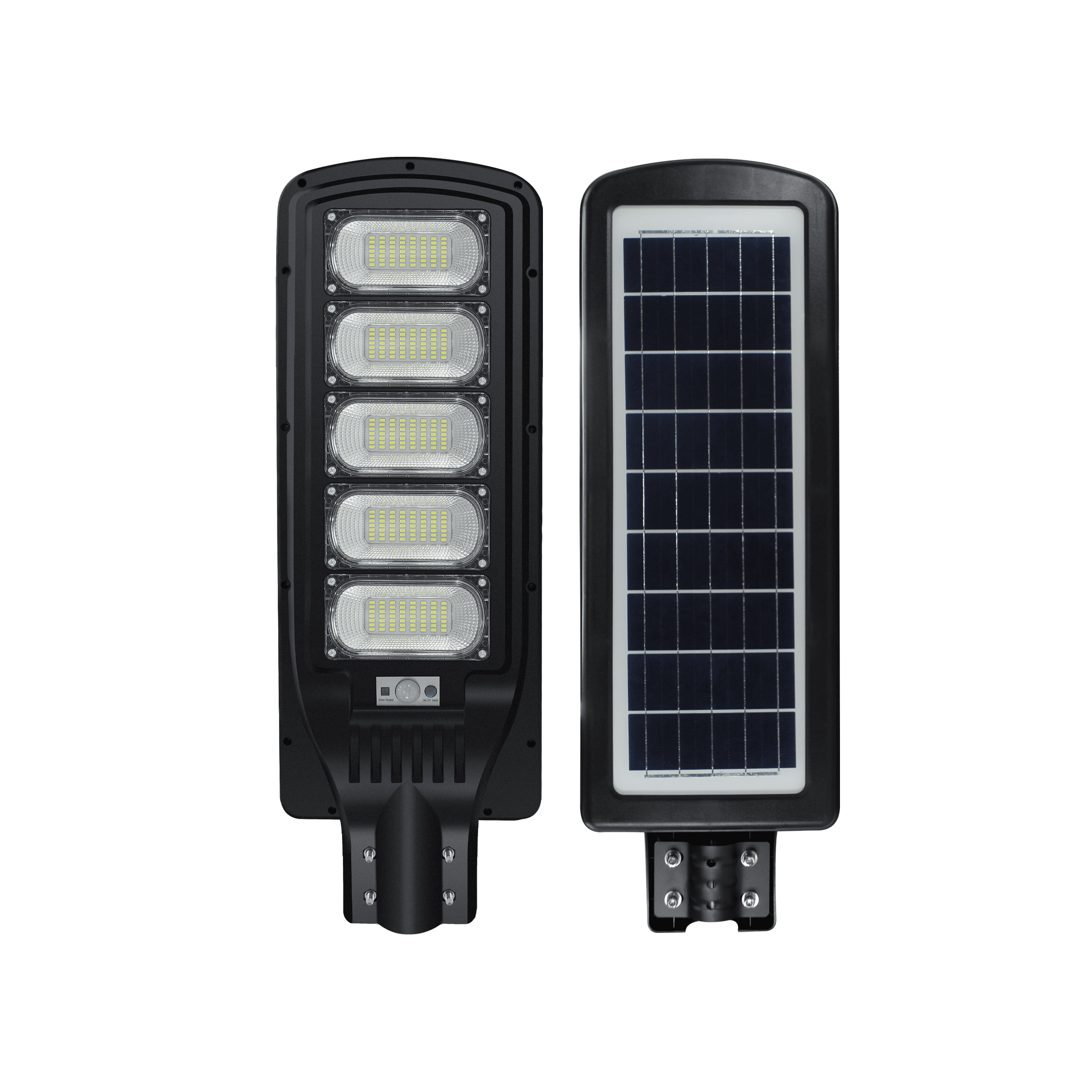 Farola solar LED con sensor movimiento y batería lifepo4, sostenible - 250w