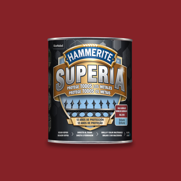 Hammerite superia esmalte antioxidante brillante rojo 750 ml