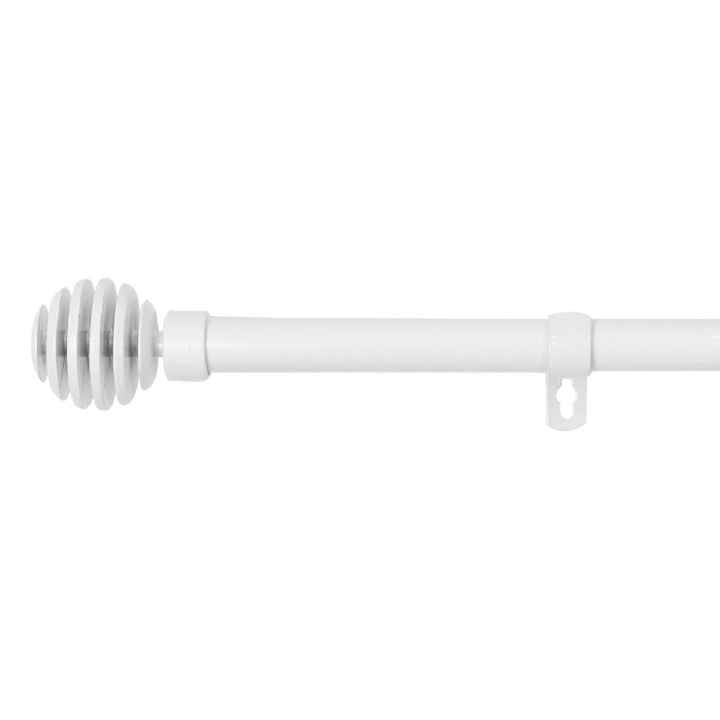 Barra de forja extensible y decorativa(blanco, 160-310cm bola rota)