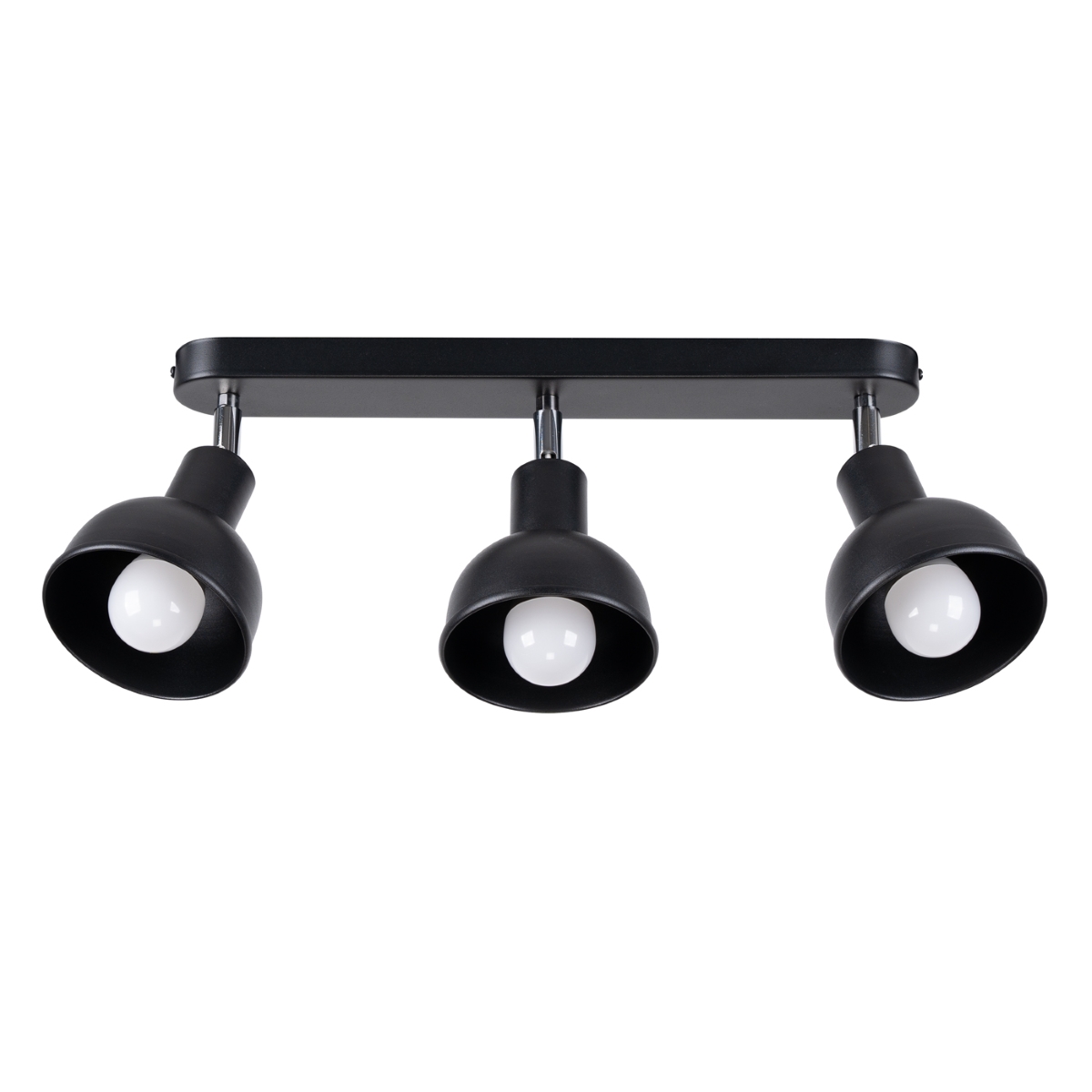 Lámpara de techo elba 3 negro acero 59x18.5x24cm