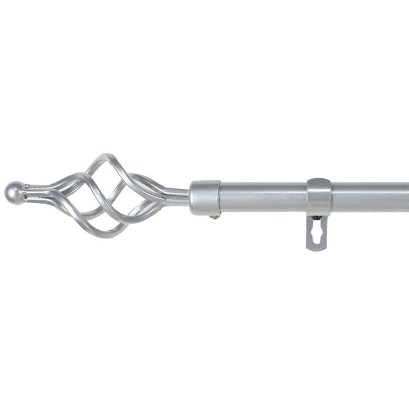 Barra de forja universal extensible y decorativa (gris, 120-210cm trenza)