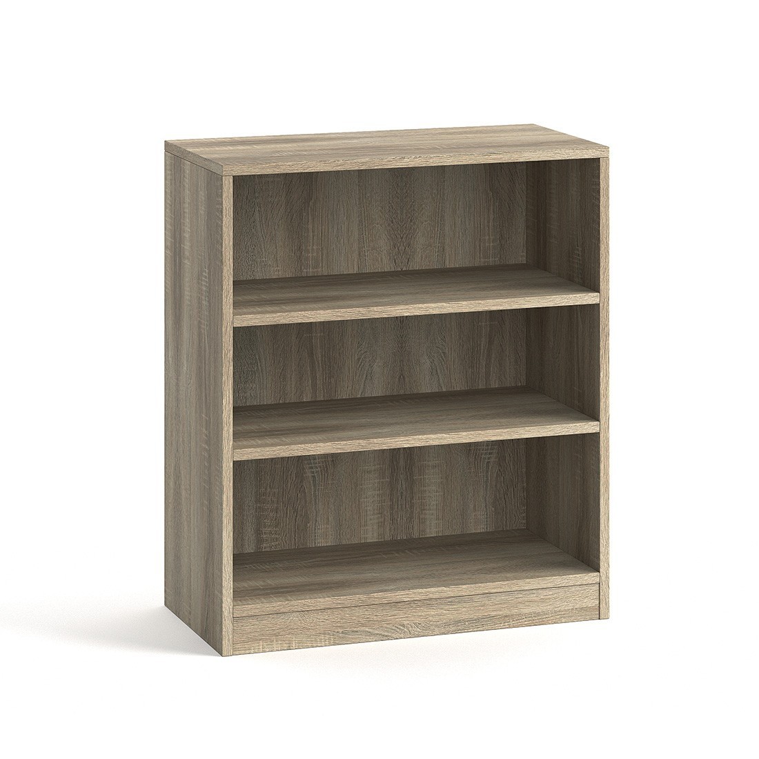 Biblioteca grande diseño 2 estantes, color roble claro colección tolly