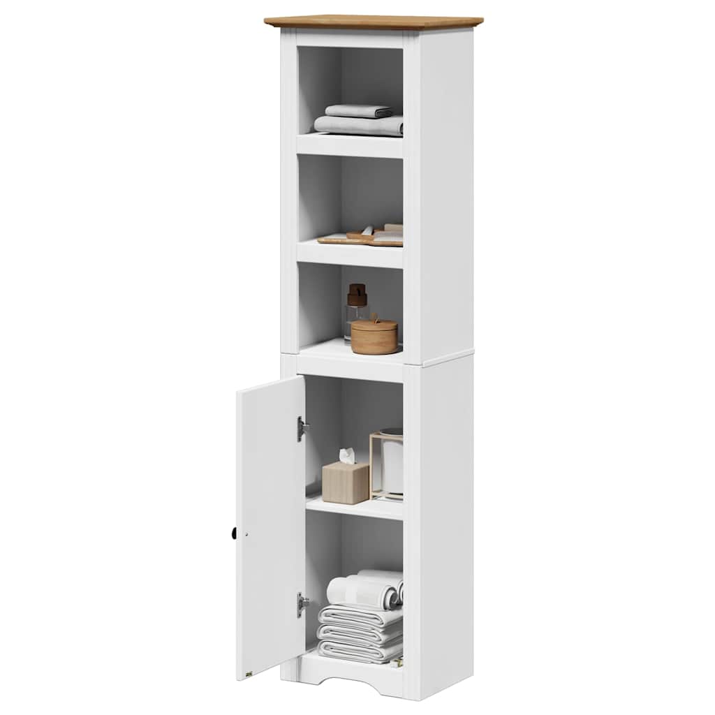 Mueble de baño bodo blanco y marrón 44x30x160 cm