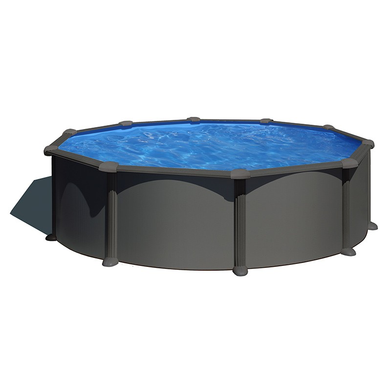 Piscina gre redonda kea kit460gy imitacion antracita gre 460 x 120 cmts