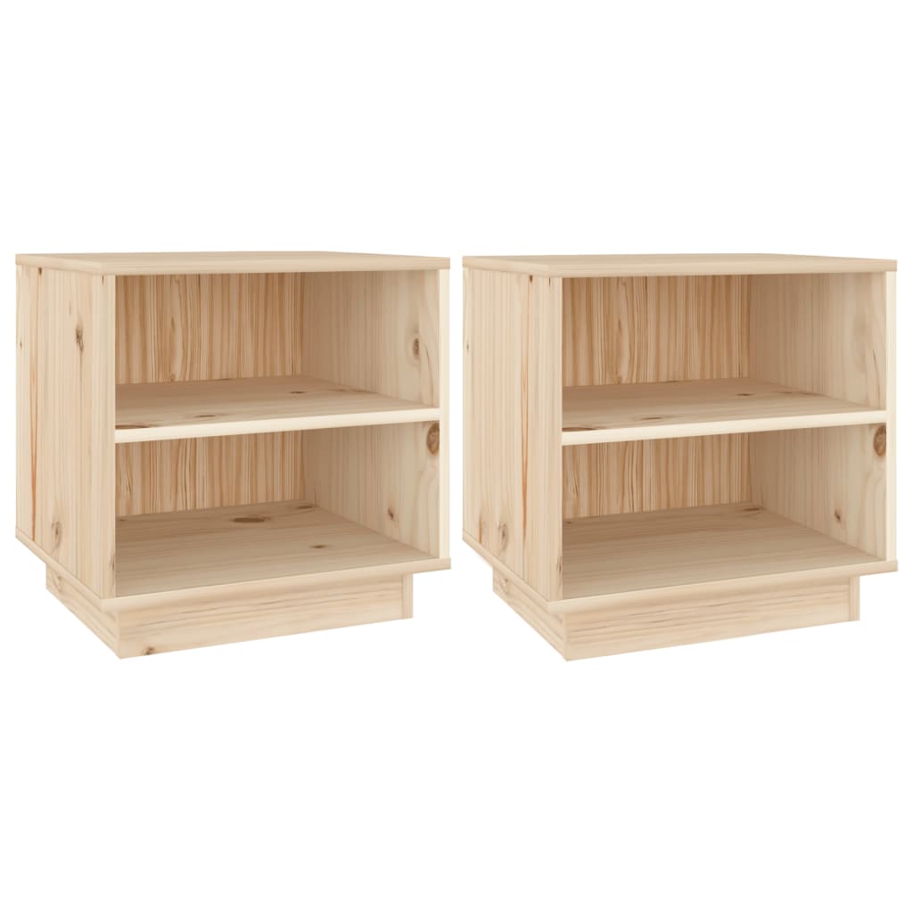Casa lúmina - set de 2 mesita de noche madera madeira 40 x 34 x 40 cm