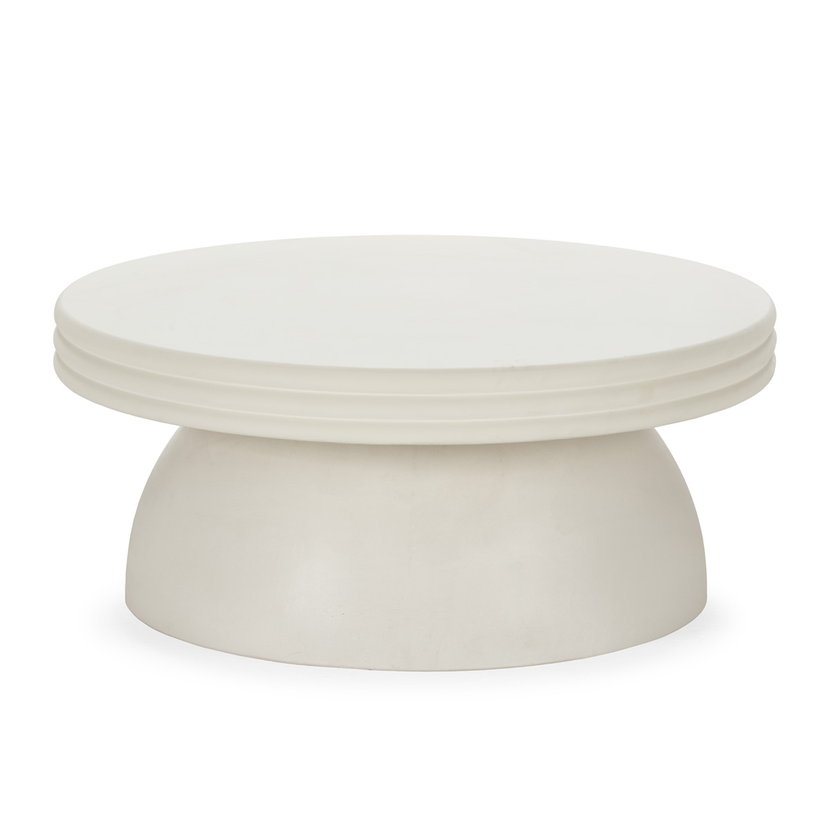 Mesa de centro 91x91x39 cemento blanco
