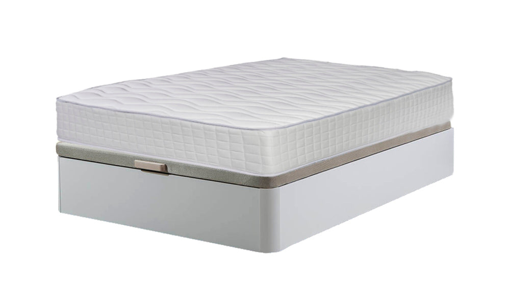 Cama canape abatible atenas blanco 90x190 cm + colchon top viscoelastico