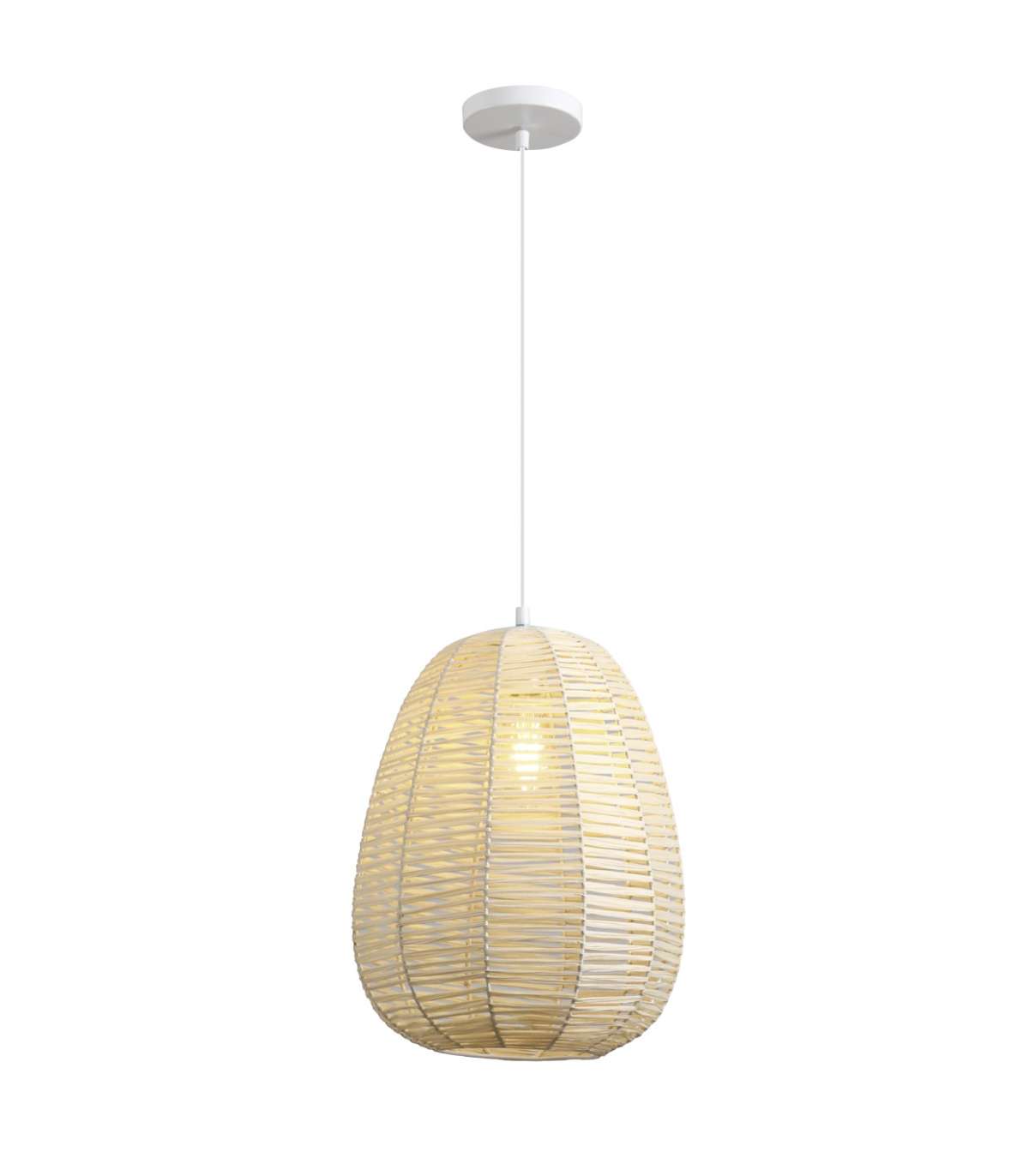 Lámpara colgante opra en rattan natural estilo acogedor