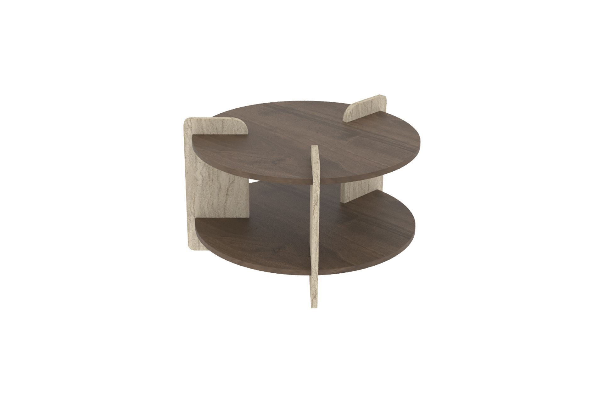 Mesa de centro de madera <<oalla>>, 70 x 70 x 45 cm - nogal