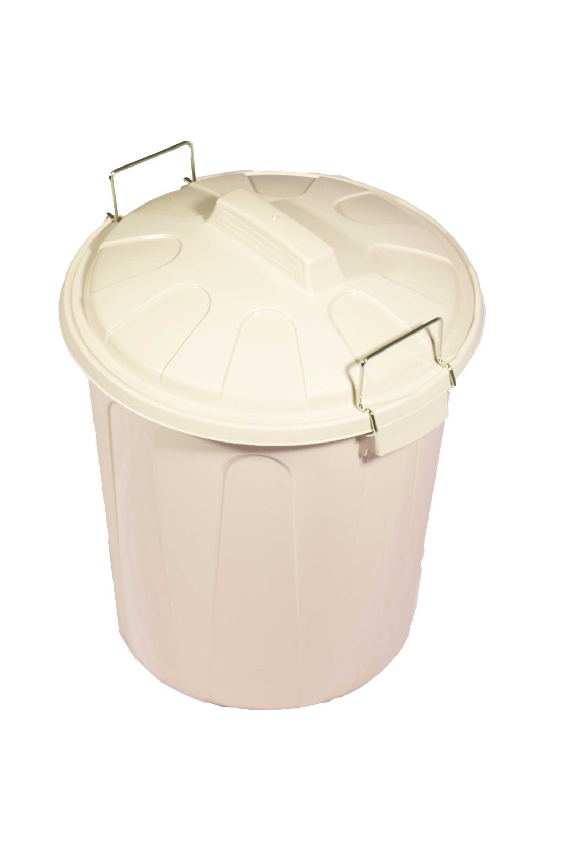 21 litros | crema | cubo basura de plástico con tapadera | cubo almacenaje