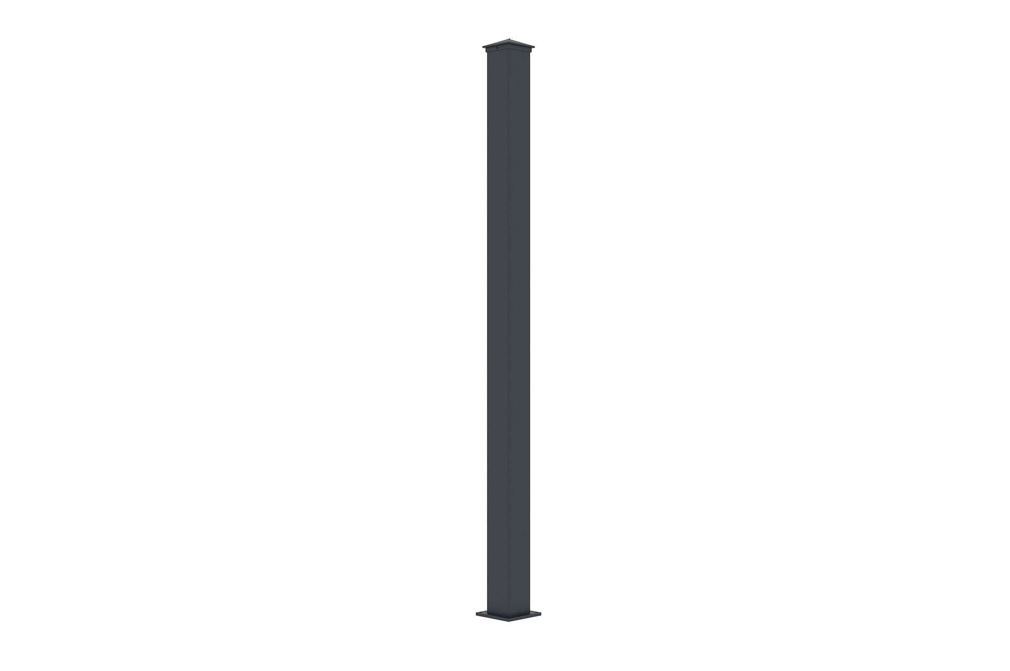 Juego de 4 postes eifel 10x10 en aluminio a.190cm - gris antracita