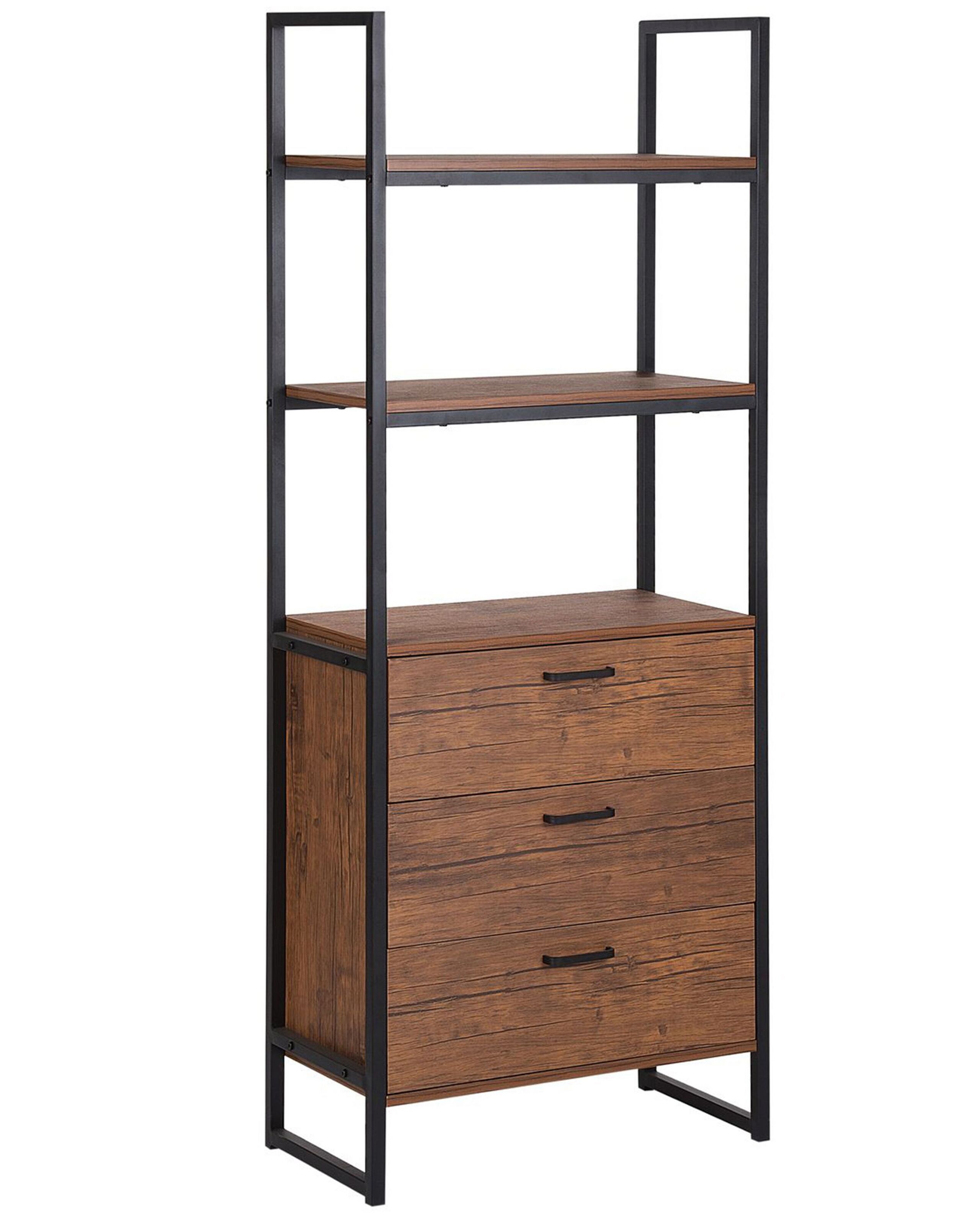 Estantería tifton 158 cm marrón oscuro