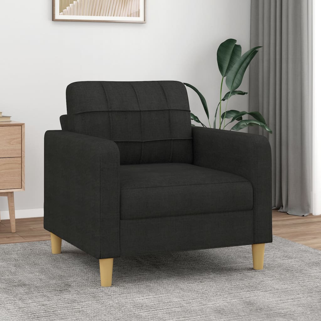 Sillón de tela negro 60 cm qweo9155