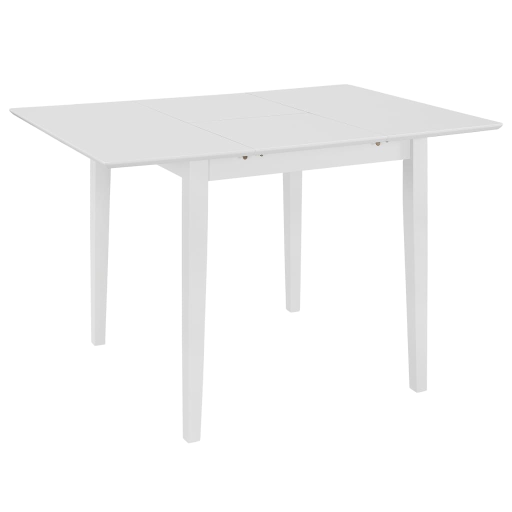 Mesa de comedor extensible mdf blanca (80-120)x80x74 cm oif864419