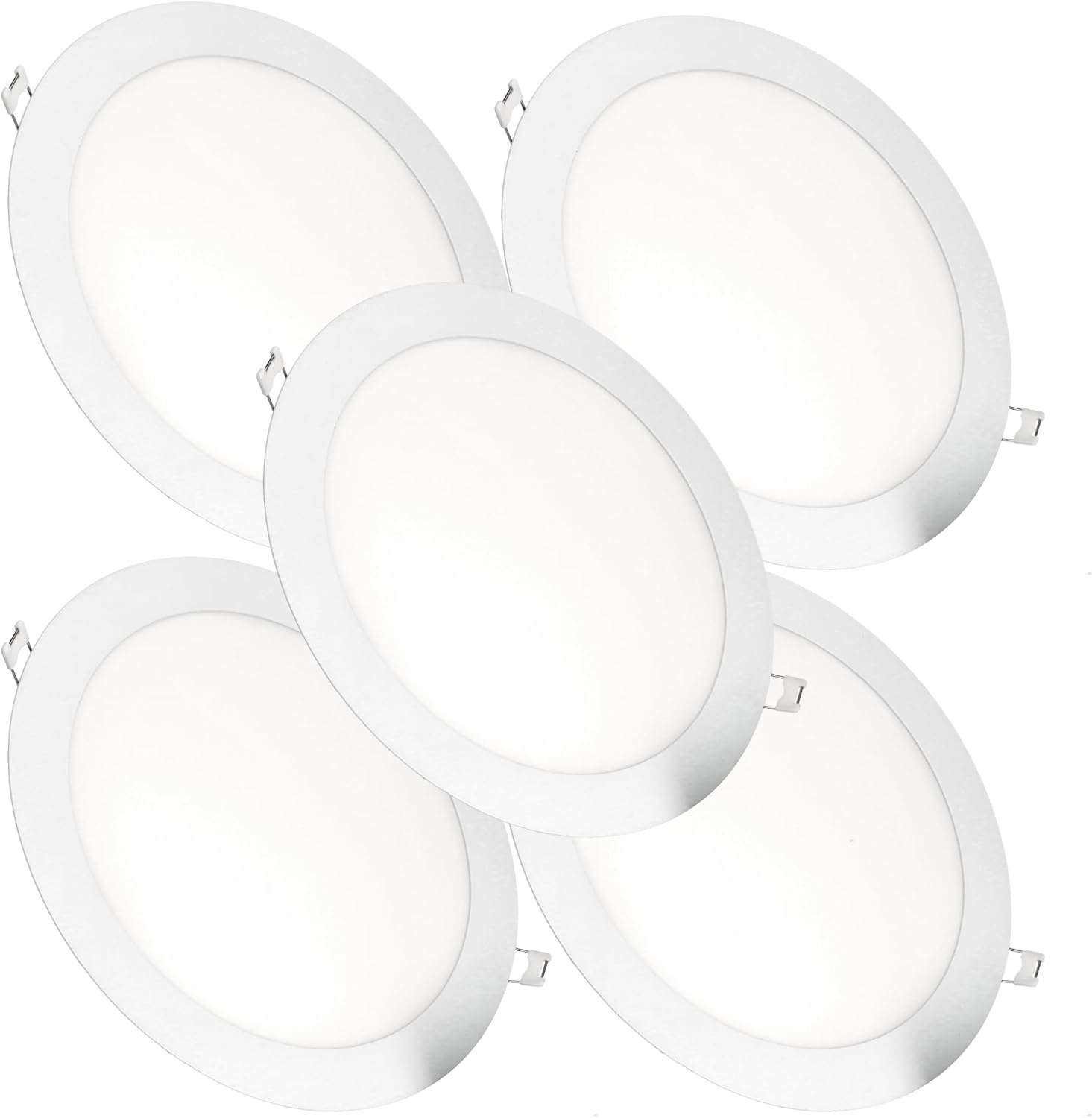 5x downlight LED 18w redondo, de empotrar, luz cct, hueco 200-205mm