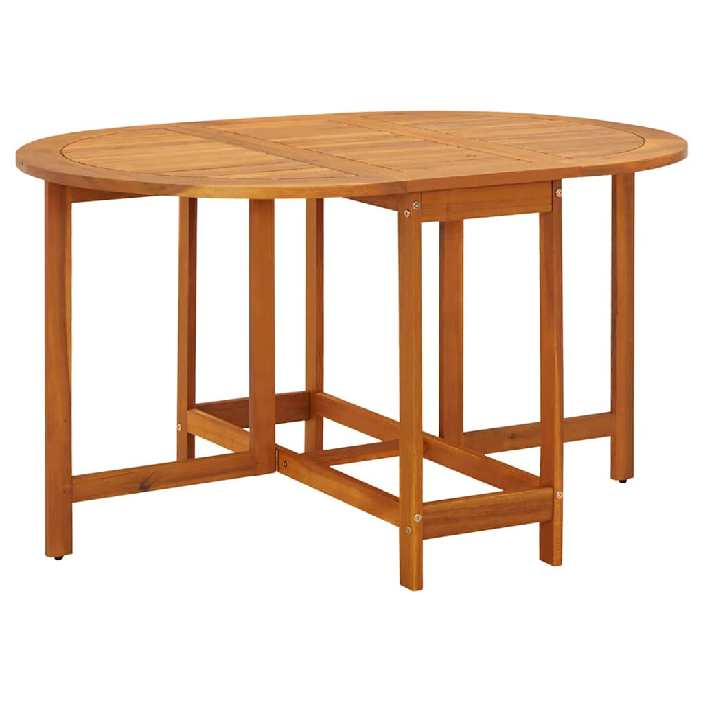 vidaXL mesa de jardín madera maciza de acacia 130x90x72 cm