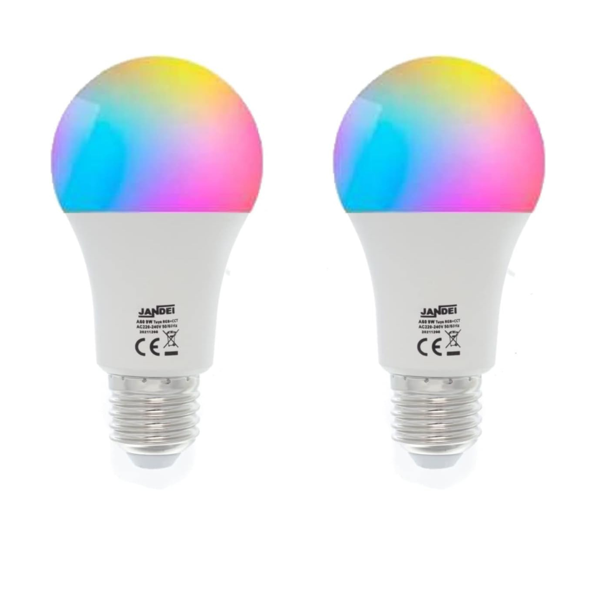 Bombilla LED inteligente a60 E27, 9w, control Wi-Fi, regulable rgb + cct