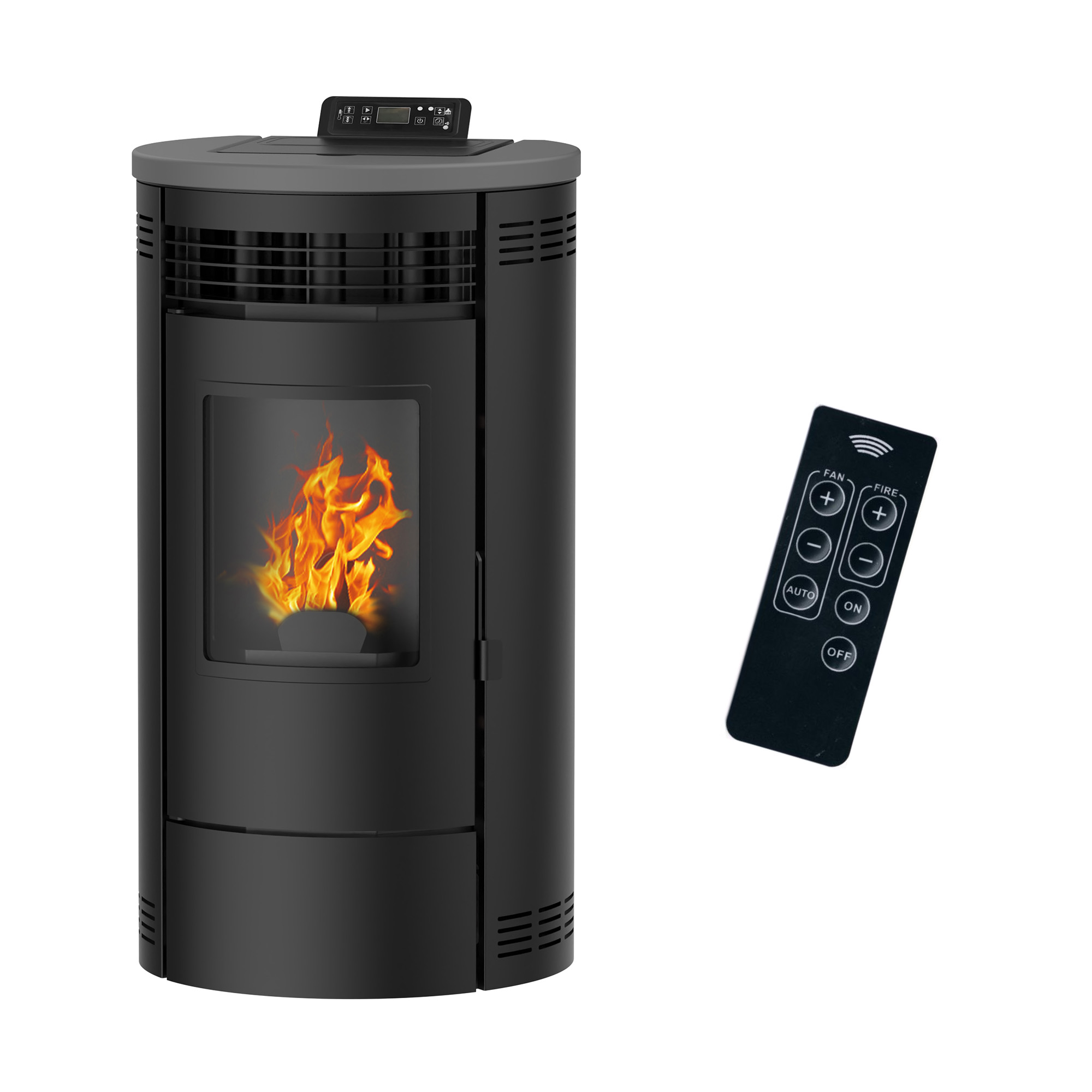 Estufa de pellets flavia 9,5 kw sannover negro