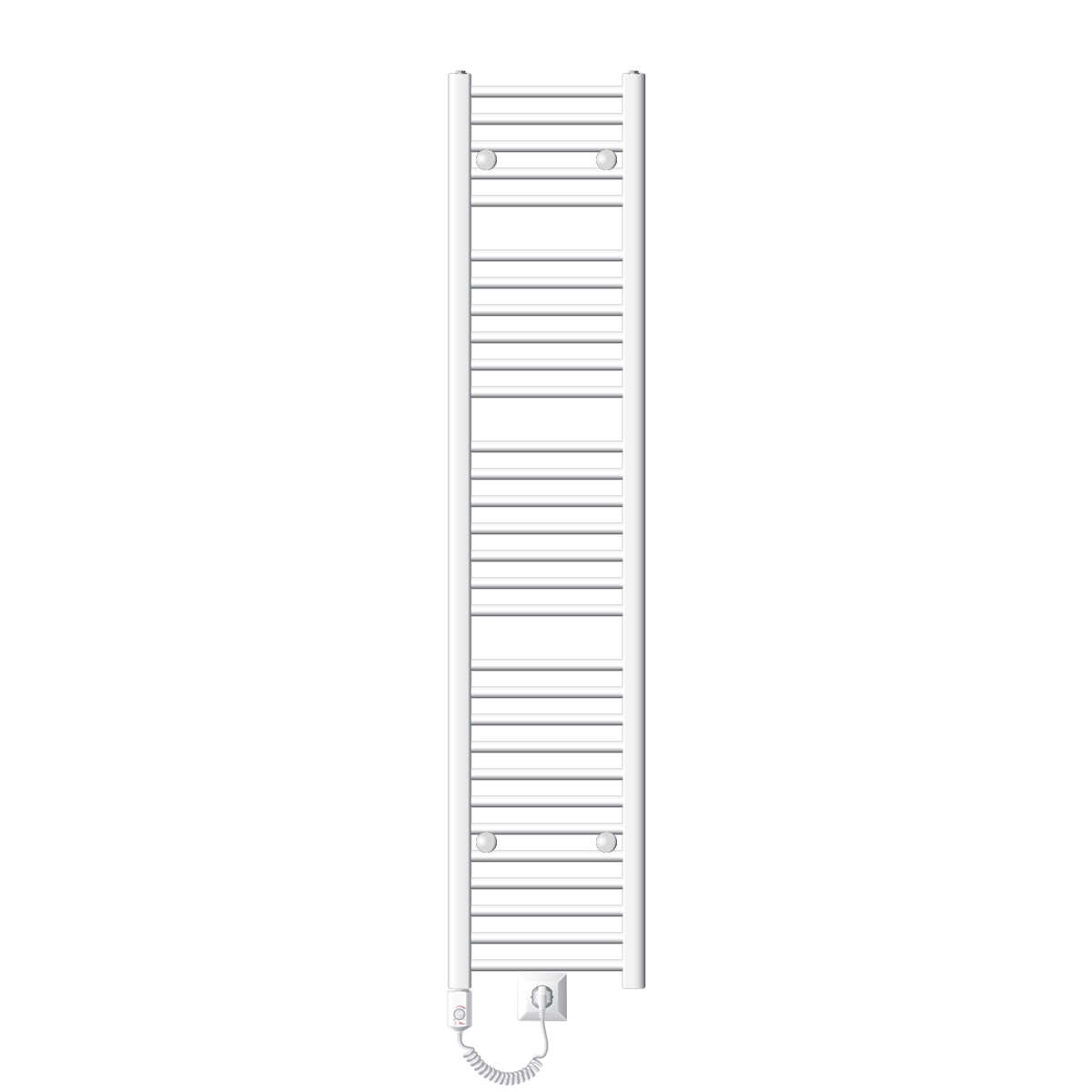 Radiador toallero eléctrico de baño 300x1800mm blanco