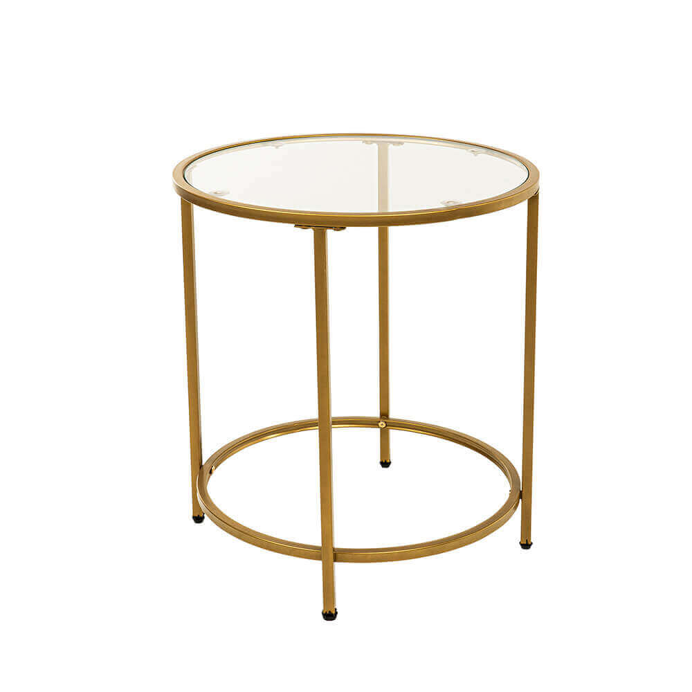 Mesa auxiliar de cristal masei - 50 x 50 cm oro